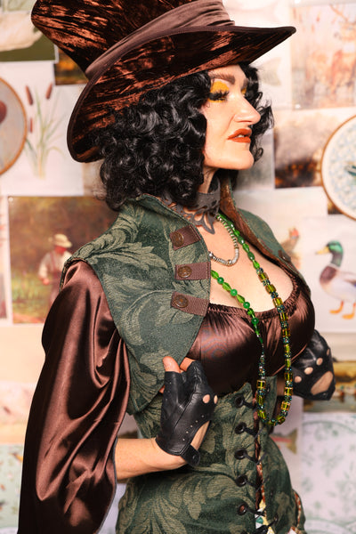 27. Sgt. Pepper Vest in Forest Scroll -The Fowl Majesty Collection
