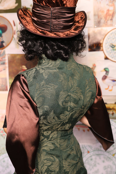 27. Sgt. Pepper Vest in Forest Scroll -The Fowl Majesty Collection