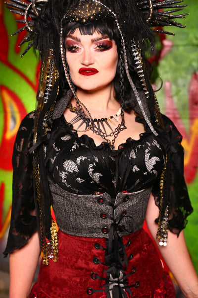 Cropped Vixen in Chainmail Upholstery - The Midnight Fable Collection