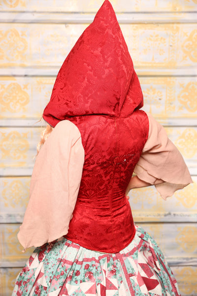 PACKAGE DEAL!+ Hooded Petite Vixen Corset in Scarlet Medallion + Tulip Skirt Set - Day 2 of 13 Days of Halloween 2025