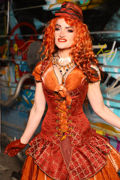 20. Marie Overbust in Persimmon Square - The "Ensembled in Embers" Collection