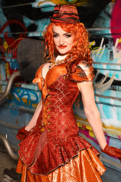 20. Marie Overbust in Persimmon Square - The "Ensembled in Embers" Collection