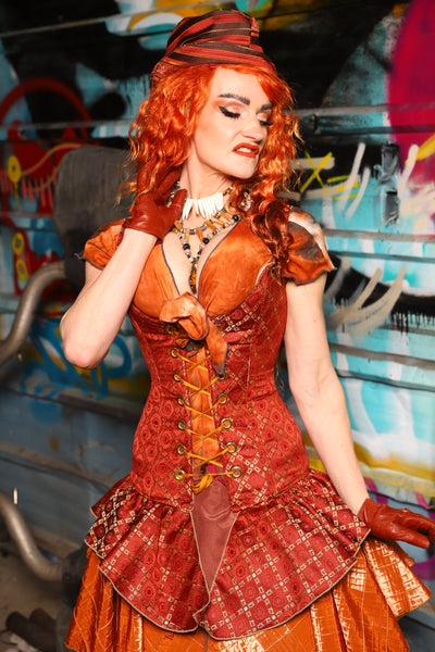 20. Marie Overbust in Persimmon Square - The "Ensembled in Embers" Collection