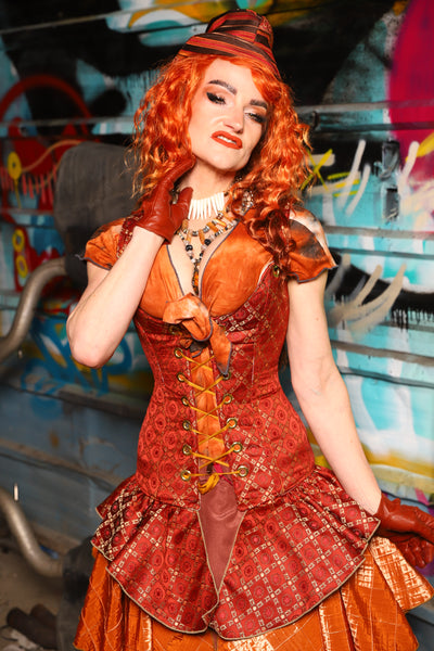 20. Marie Overbust in Persimmon Square - The "Ensembled in Embers" Collection