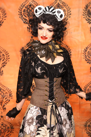 Petite Wench Corset in Walnut Hearth -Day 7 of 13 Days of Halloween 2025