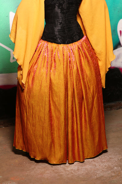 Tulip Skirt with Pocket in Two Tone Grapefruit Shimmer #24 - The "Triple Threat" Collection:Part 2