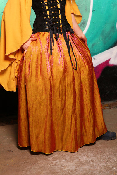 Tulip Skirt with Pocket in Two Tone Grapefruit Shimmer #24 - The "Triple Threat" Collection:Part 2