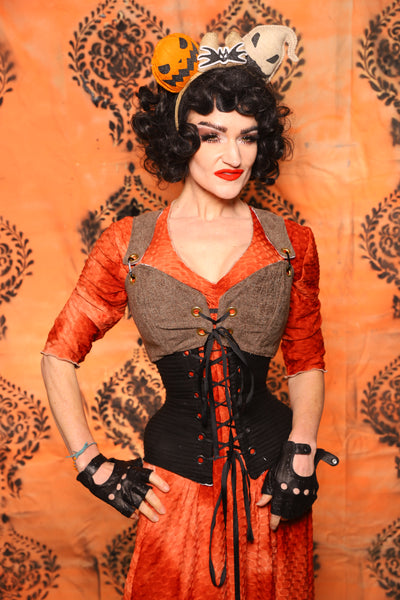 Cropped Courtier in Walnut Hearth *PLEASE order by BUST Measurement, NOT waist!* - Day 7 of 13 Days of Halloween 2025
