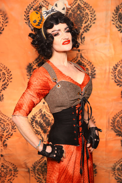 Cropped Courtier in Walnut Hearth *PLEASE order by BUST Measurement, NOT waist!* - Day 7 of 13 Days of Halloween 2025