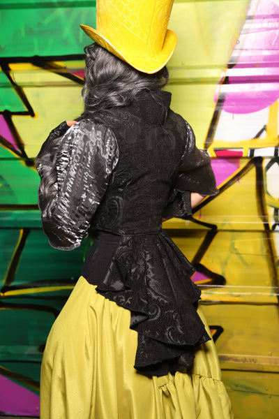 Cropped Vixen w/Wren Tail in Black Medallion - The Wrenfaire Collection