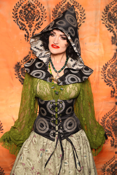 Traveler's Hood *Smaller Hood Size* in Blue Floral - Day 8 of 13 Days of Halloween 2025