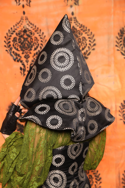 Traveler's Hood *Smaller Hood Size* in Blue Floral - Day 8 of 13 Days of Halloween 2025