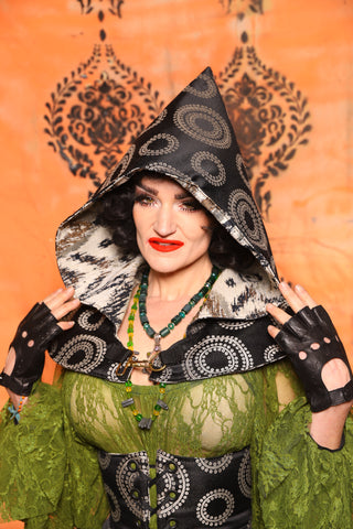 Traveler's Hood *Smaller Hood Size* in Blue Floral - Day 8 of 13 Days of Halloween 2025