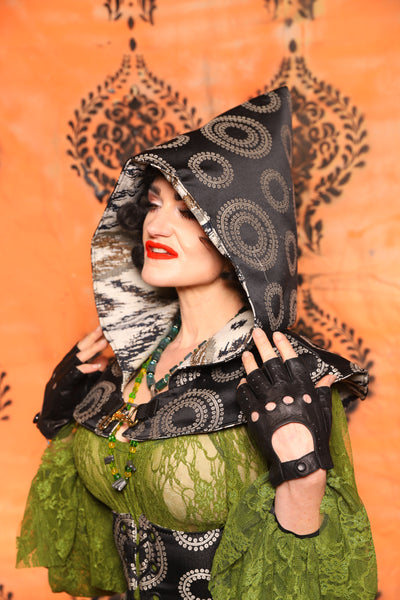 Traveler's Hood *Smaller Hood Size* in Blue Floral - Day 8 of 13 Days of Halloween 2025