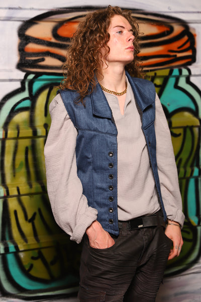 Men's Flynn Vest in Canadian Tuxedo - Men's Vest Collection 2025