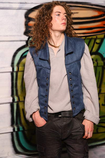 Men's Flynn Vest in Canadian Tuxedo - Men's Vest Collection 2025