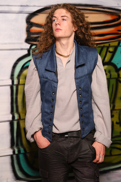 Men's Flynn Vest in Canadian Tuxedo - Men's Vest Collection 2025