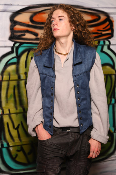 Men's Flynn Vest in Canadian Tuxedo - Men's Vest Collection 2025