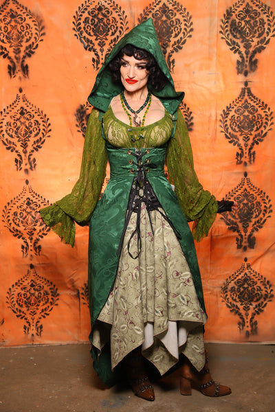 Hooded Birch Vixen in Shamrock Green -Day 8 of 13 Days of Halloween
