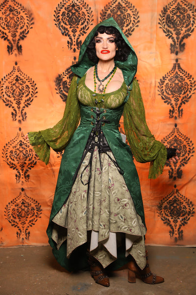 Hooded Birch Vixen in Shamrock Green -Day 8 of 13 Days of Halloween