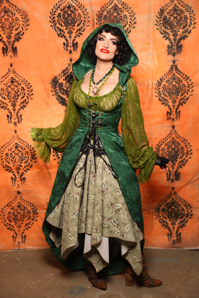 Hooded Birch Vixen in Shamrock Green -Day 8 of 13 Days of Halloween