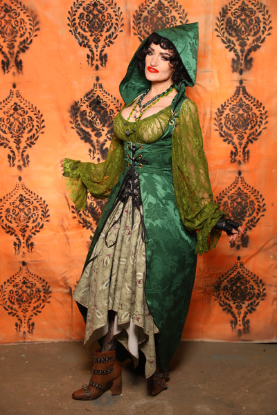 Hooded Birch Vixen in Shamrock Green -Day 8 of 13 Days of Halloween