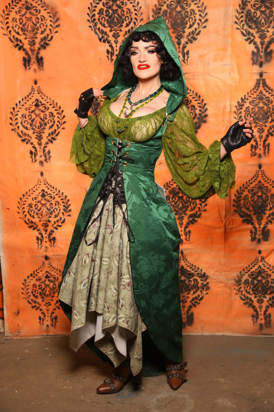 Hooded Birch Vixen in Shamrock Green -Day 8 of 13 Days of Halloween