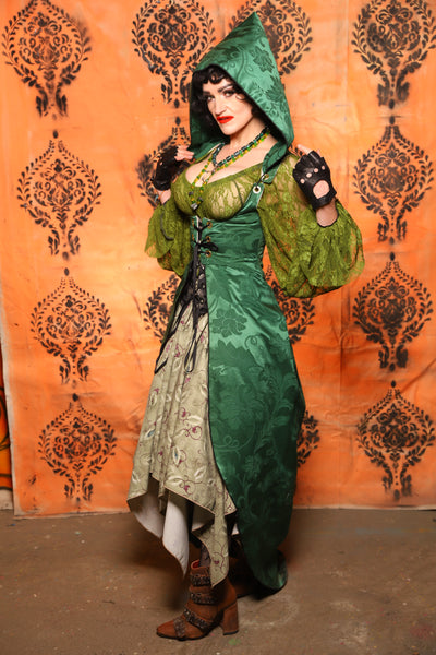 Hooded Birch Vixen in Shamrock Green -Day 8 of 13 Days of Halloween