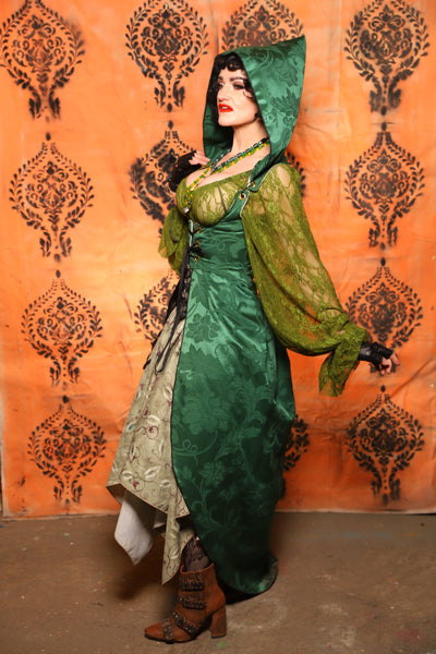 Hooded Birch Vixen in Shamrock Green -Day 8 of 13 Days of Halloween