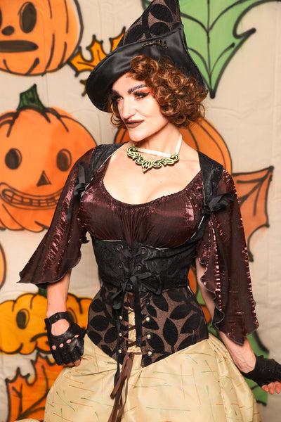 Tailed Cropped Vixen in Black Medallion - "The Knotty Wood" Collection
