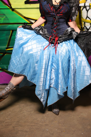 28. Fairy Skirt in Cinderella Blue Pintuck - The Wrenfaire Collection