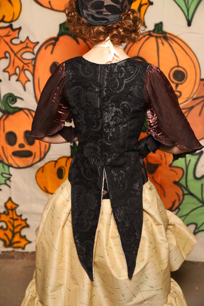 Tailed Cropped Vixen in Black Medallion - "The Knotty Wood" Collection