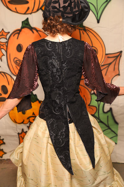 Tailed Cropped Vixen in Black Medallion - "The Knotty Wood" Collection