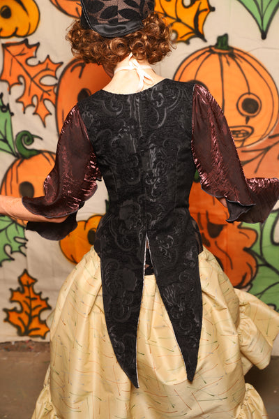 Tailed Cropped Vixen in Black Medallion - "The Knotty Wood" Collection
