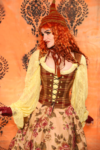 Maiden Bodice in Fall Plaid - Day 9 of 13 Days of Halloween 2025