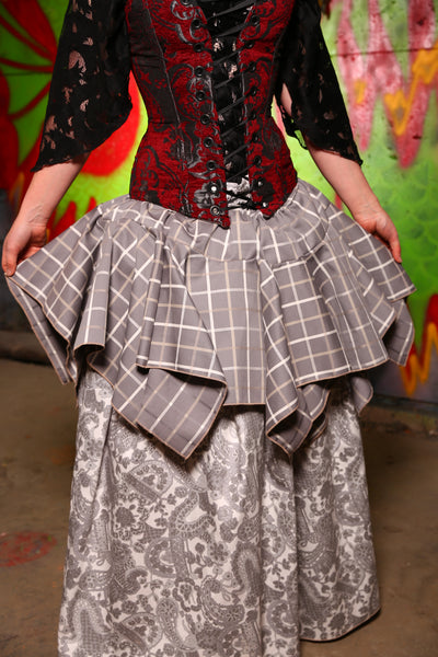 DRAWSTRING!! Mini Fairy Skirt in Dragon Chess - The Midnight Fable Collection