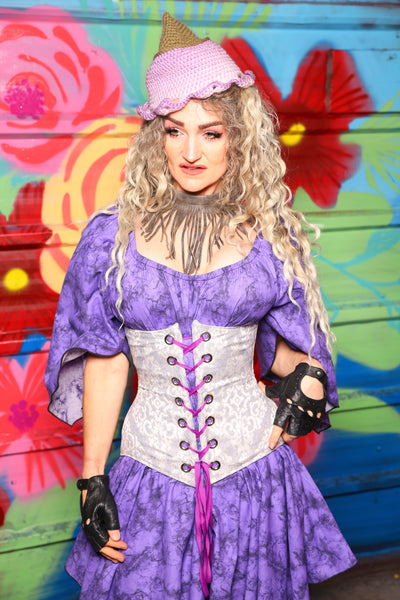 Wench Underbust Corset in Moonwashed Filigree - Day 5 of 22 Days of Damsel