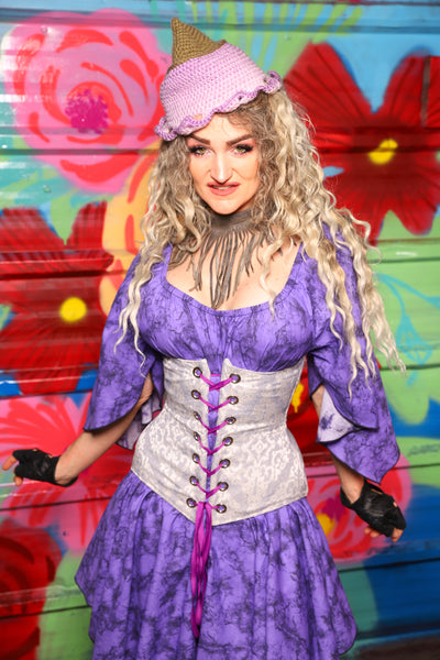 Wench Underbust Corset in Moonwashed Filigree - Day 5 of 22 Days of Damsel