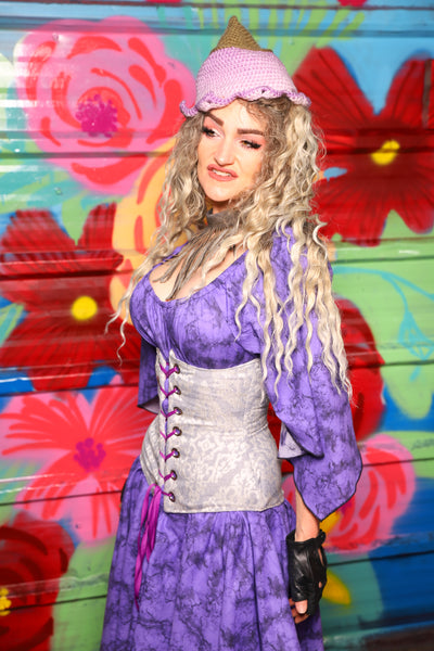 Wench Underbust Corset in Moonwashed Filigree - Day 5 of 22 Days of Damsel