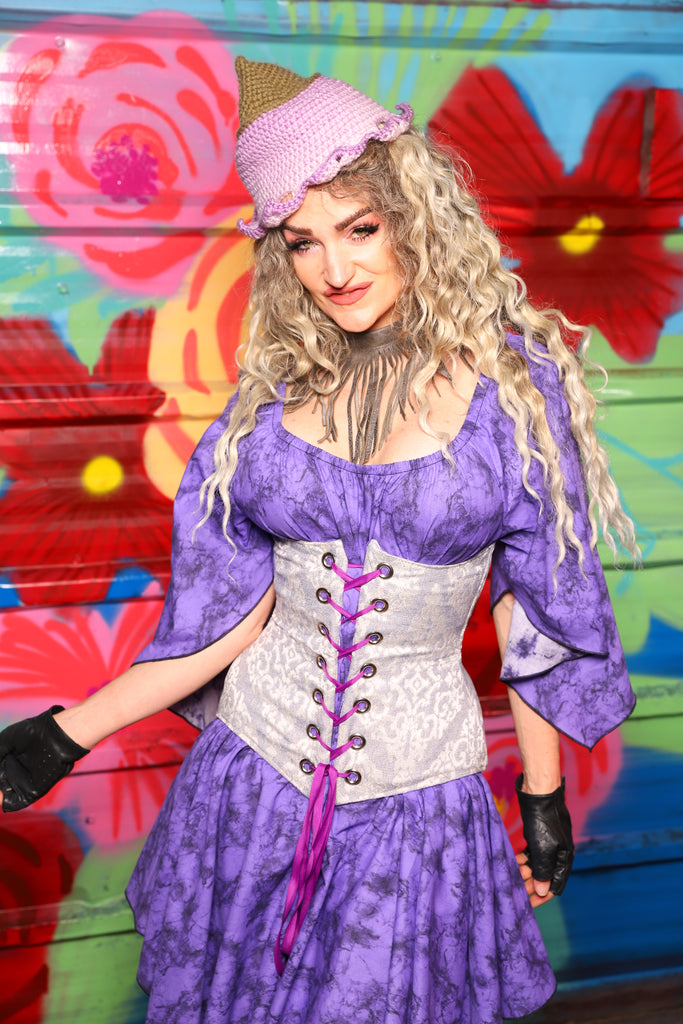 Wench Underbust Corset in Moonwashed Filigree - Day 5 of 22 Days of Damsel