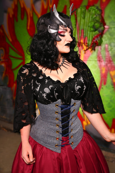 Wench Corset in Misty Mountains - The Midnight Fable Collection