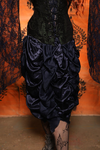 Ruse Skirt in Navy Satin - Day 10 of 13 Days of Halloween