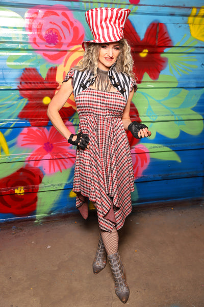 Fairy Dress in Hollerin' Plaid Spandex - Day 6 of 22 Days of Damsel