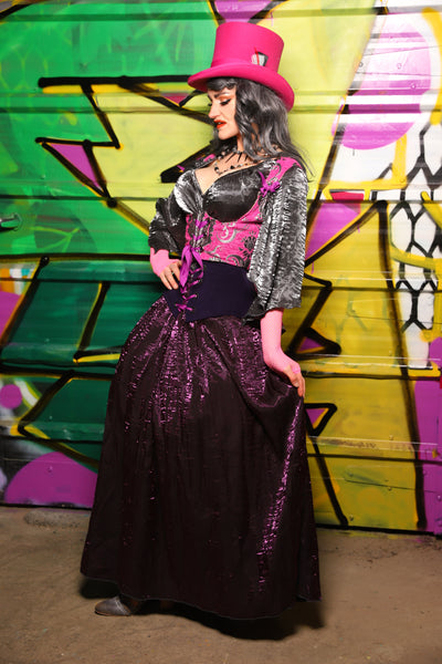 Tulip Skirt in Plum Crushed Shimmer - The Wrenfaire Collection