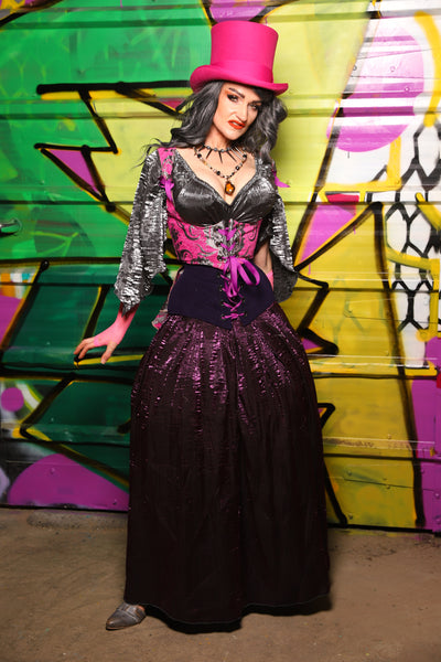 Tulip Skirt in Plum Crushed Shimmer - The Wrenfaire Collection