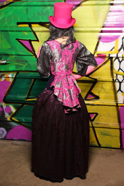 Tulip Skirt in Plum Crushed Shimmer - The Wrenfaire Collection