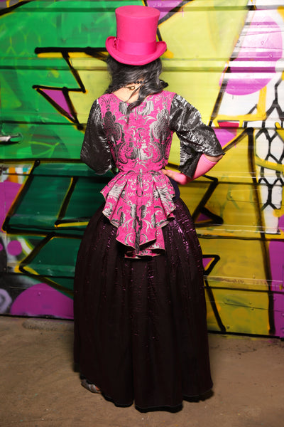 Tulip Skirt in Plum Crushed Shimmer - The Wrenfaire Collection