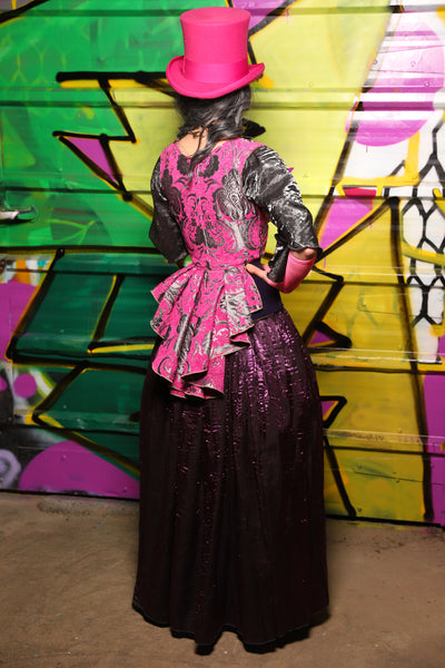 Tulip Skirt in Plum Crushed Shimmer - The Wrenfaire Collection