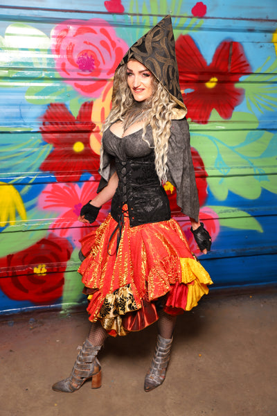 Mini Fairy Skirt w/Patchwork ruffle in "Here Comes the Sun" Shimmer - Day 7 of 22 Days of Damsel