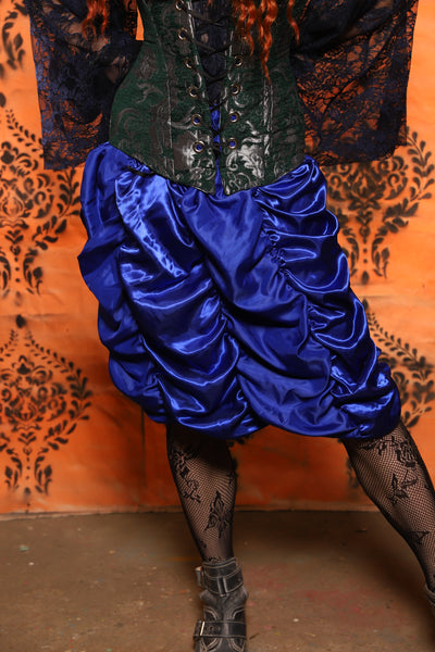 Ruse Skirt in Royal Blue Satin - Day 10 of 13 Days of Halloween